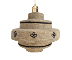 Seegraslampe Flower schwarz