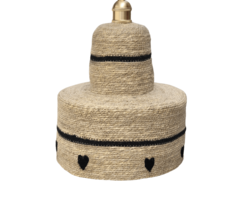 Seegraslampe Herz schwarz