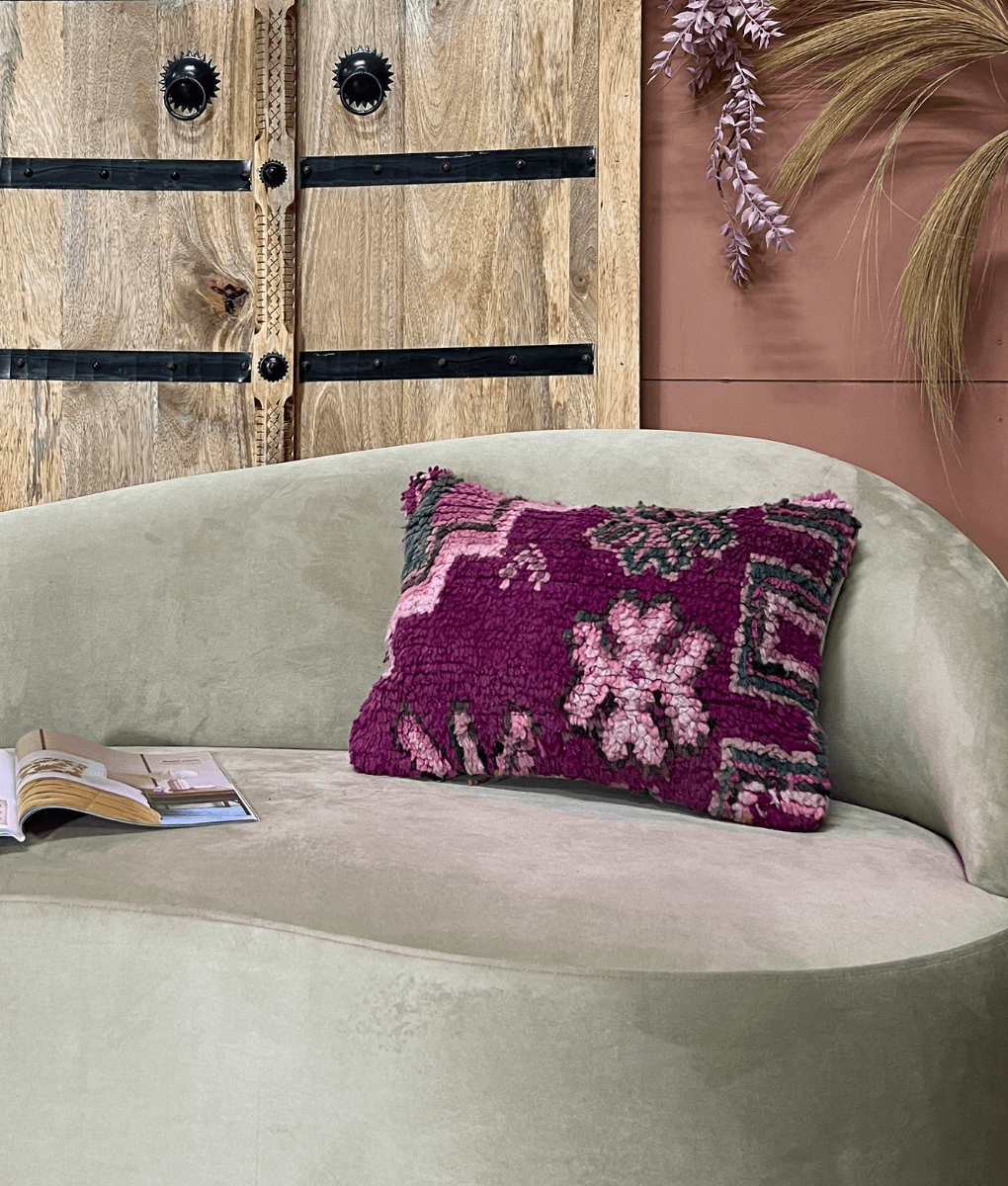 Marokkanisches Kissen Fleur lila