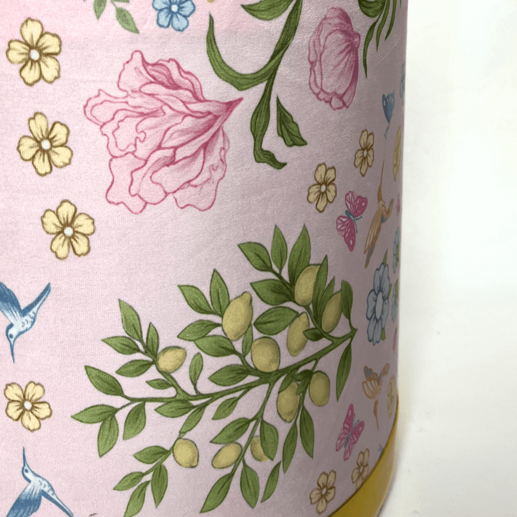 Pouf Garden rosa Samt