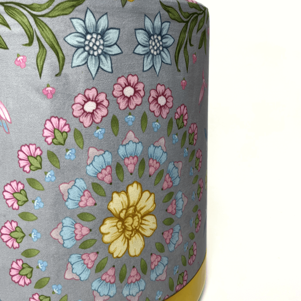 Pouf Garden lavendel/grauer Samt