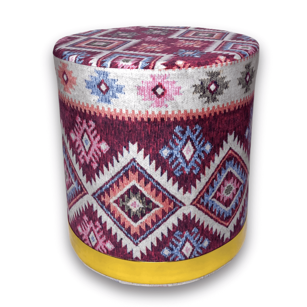 Pouf Mexico lila rund