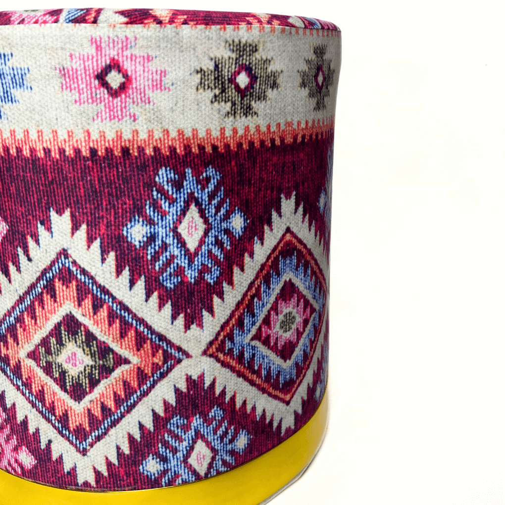 Pouf Mexico lila rund