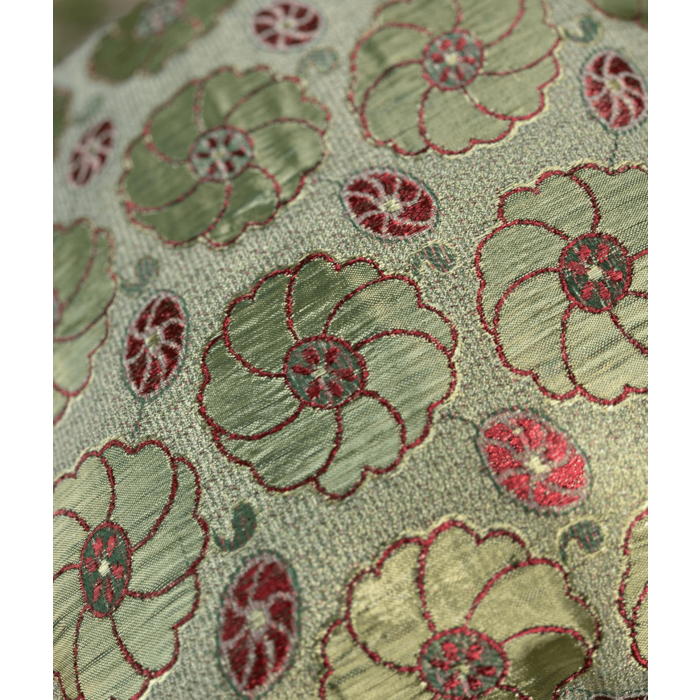 Luxuriöses Bali-Kissen - Blumenbombengrün