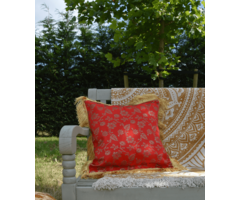 Luxuskissen Rote Blume