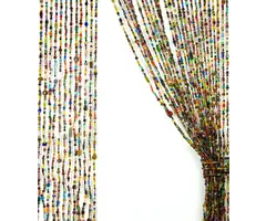 Perlenvorhang aus Glas, bunt.