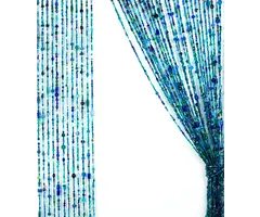 Perlenvorhang in Blau-Türkis