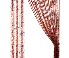 Rotes Glasperlenvorhang