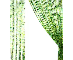 Glasperlenvorhang in Grün.