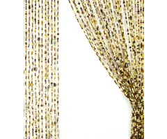 Glasperlenvorhang in Braun