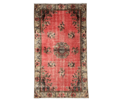 Vintage-Teppich mit Blumenmuster 141x252 cm