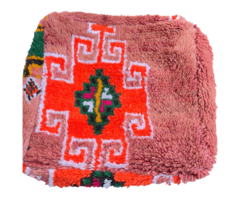 Marokkanischer Pouf in Terrakotta-Farbe