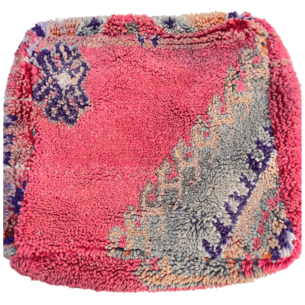 Marokkanischer Pouf in Rot