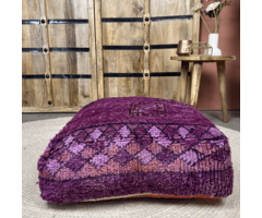Marokkanischer Pouf in Lila