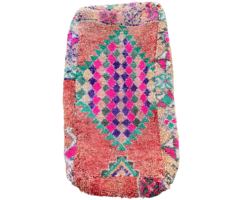 Marokkanischer XL-Pouf in Terrakotta