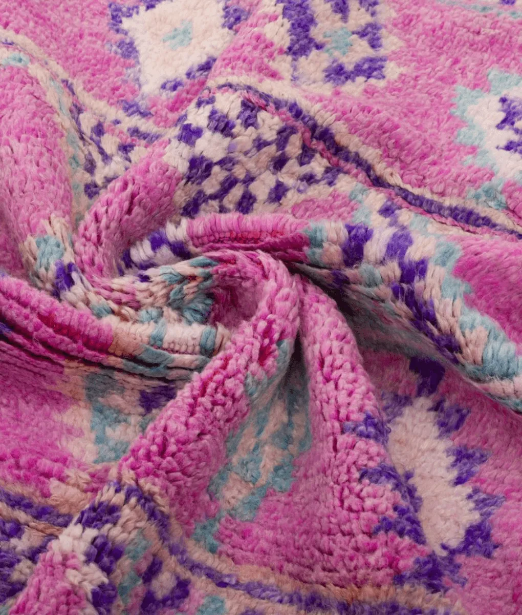 Marokkanischer Beni Mguild-Teppich lila 140x254cm