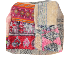 Marokkanischer Pouf mit Blumenmuster