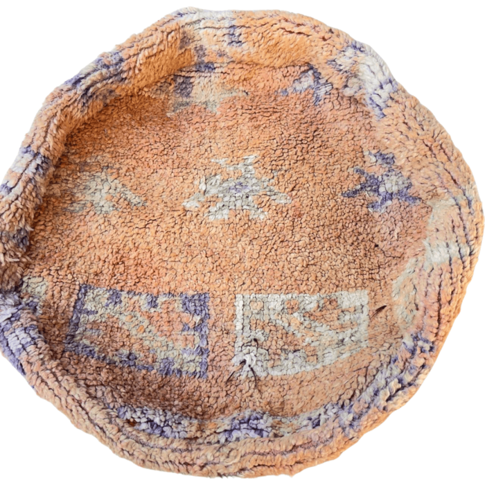 Berber Runder Pouf in Rot