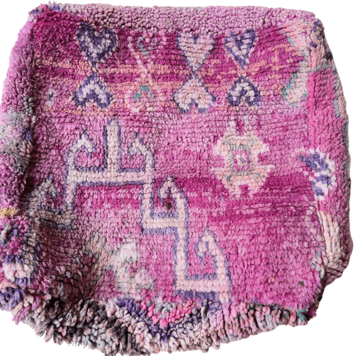 Berber-Pouf in Lila