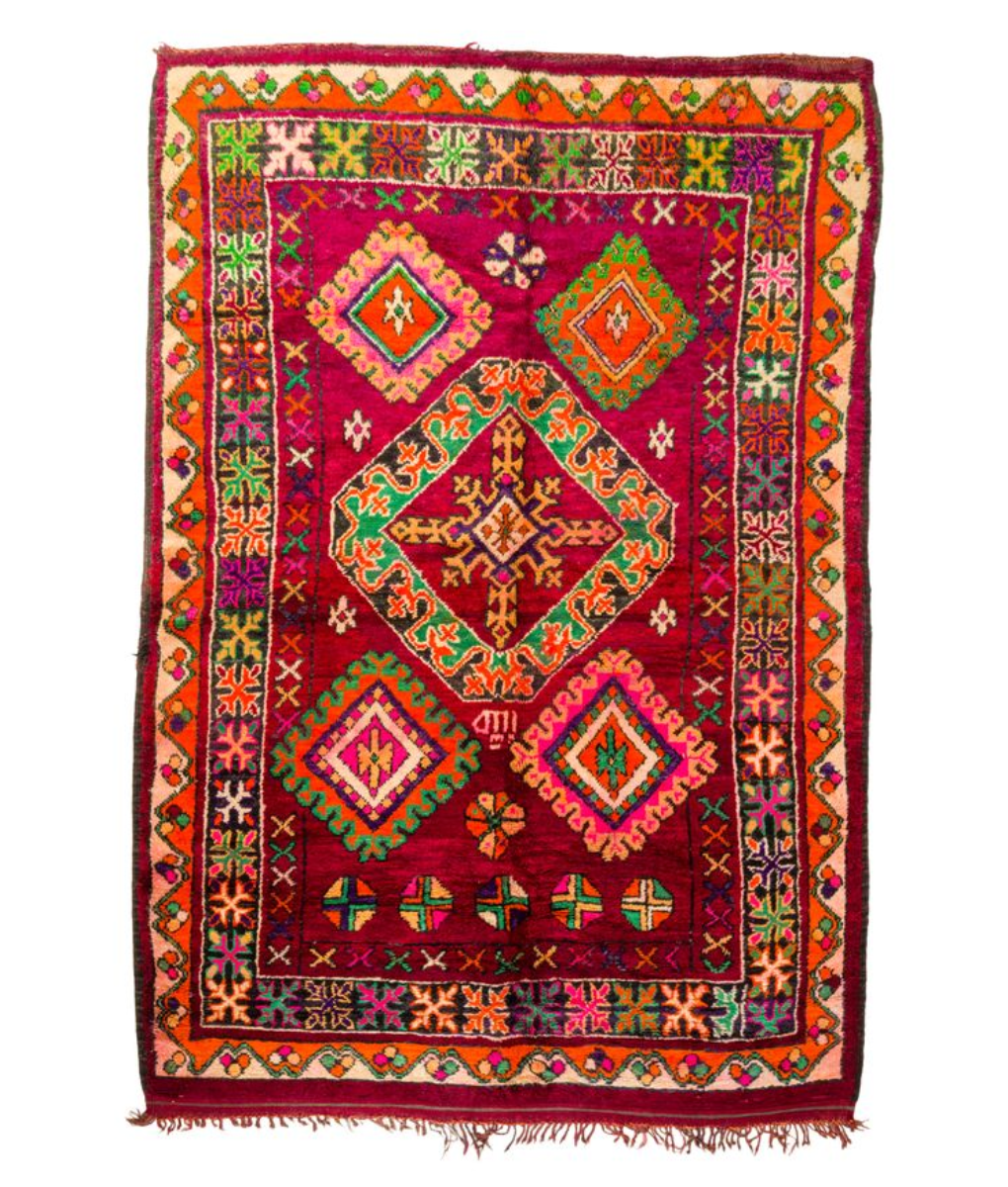 Marokkanischer Beni Mguild Teppich in Rot 207x310cm