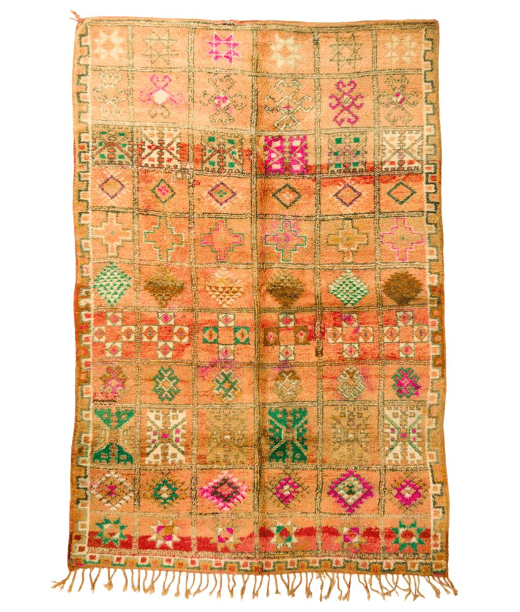 Marokkanischer Beni Mguild-Teppich Peach –180x274cm