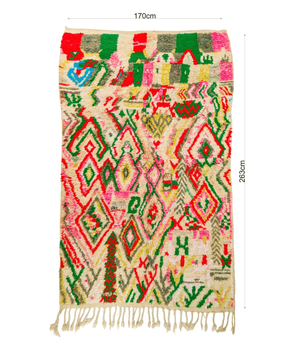 Marokkanischer Beni Mguild-Teppich Bohemian – 170x263cm