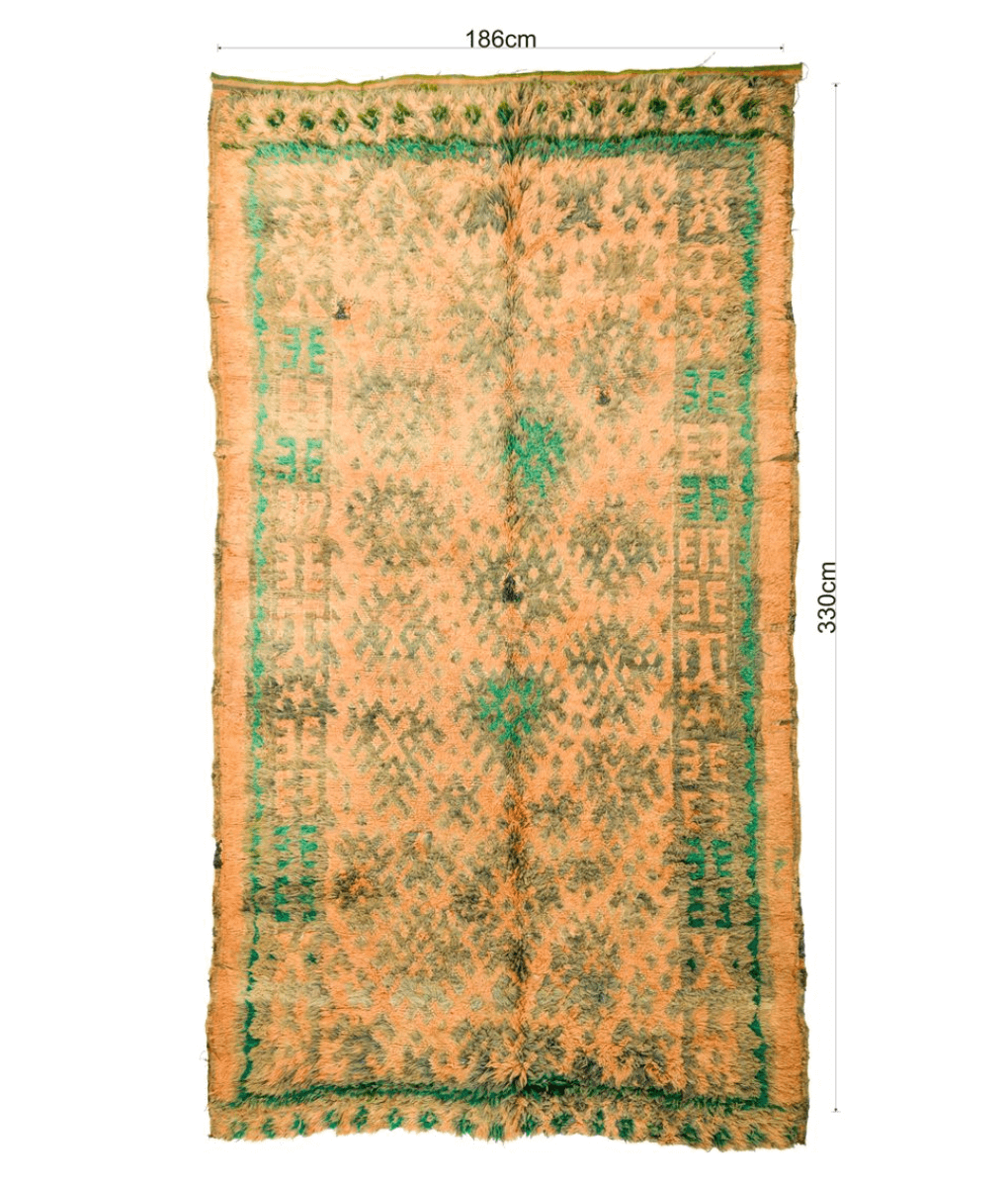 Marokkanischer Beni Mguild-Teppich grün – 186x330cm