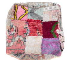 Marokkanischer Pouf in Pastellfarben