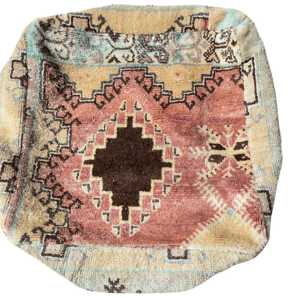 Marokkanischer Pouf in Orange