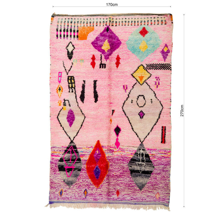 Boujaad-Teppich in Pastelltönen 170x270cm