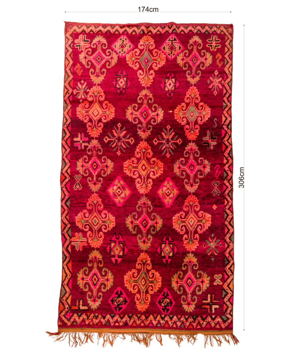 Rosa Mguild-Teppich - 174x306cm