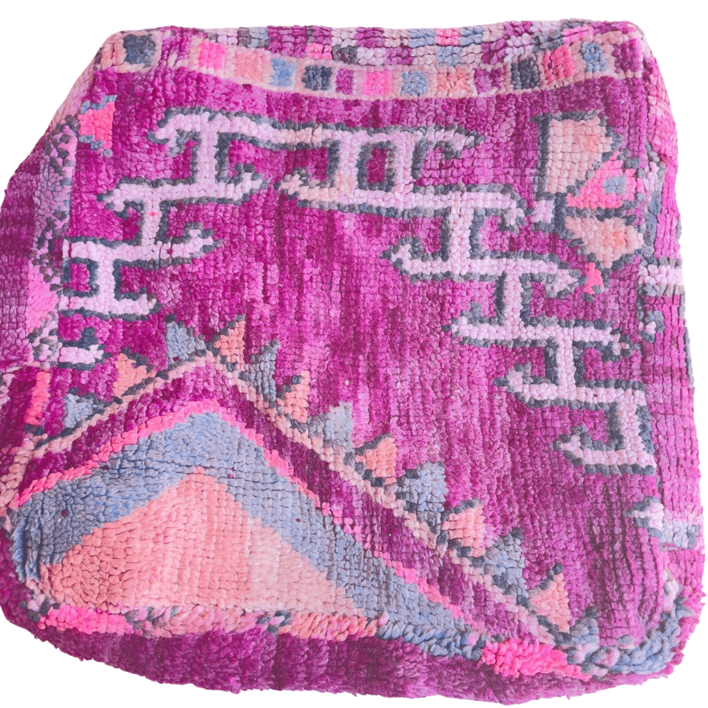 Marokkanischer Sitzpuff lila orange