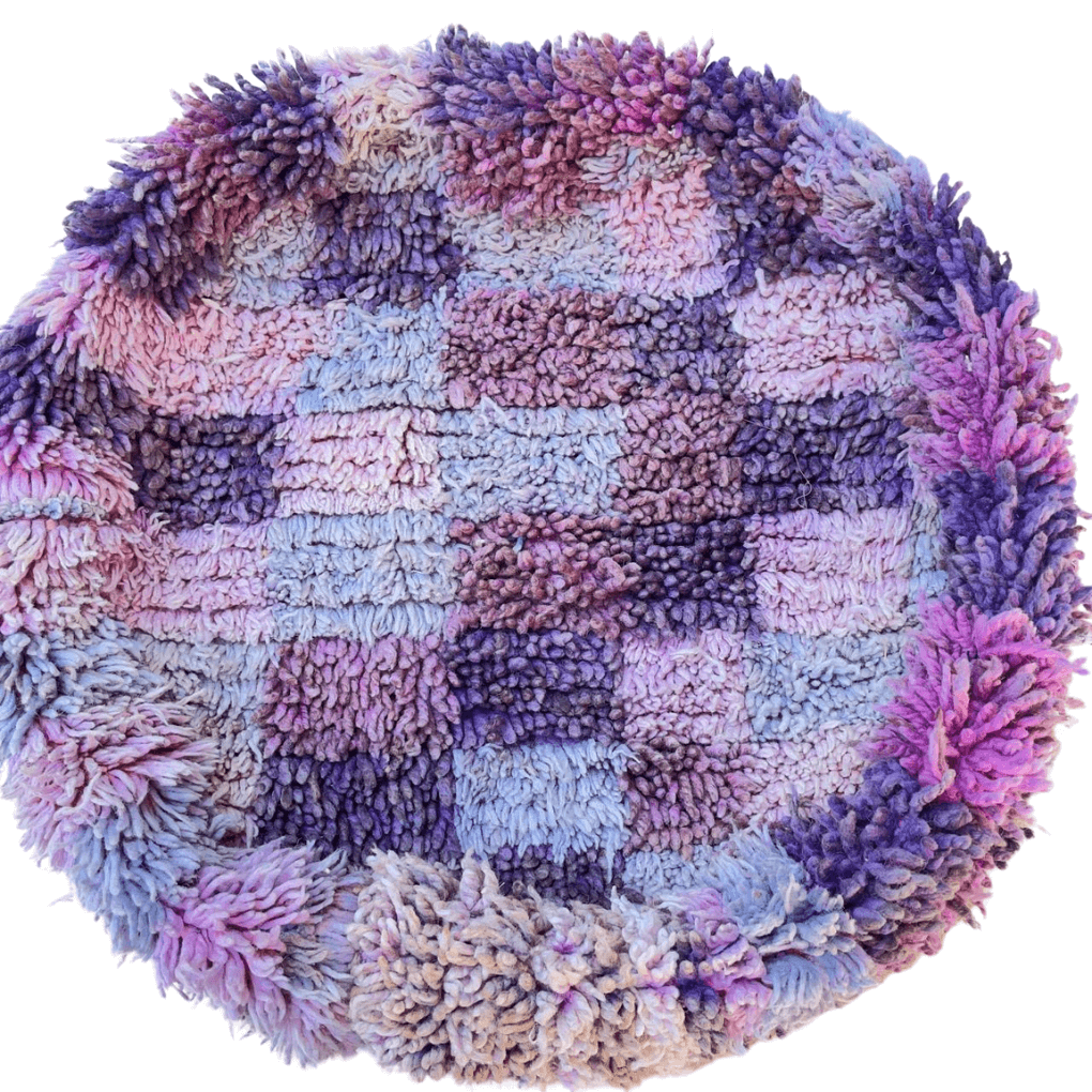 Runder marokkanischer Sitzhocker Nina