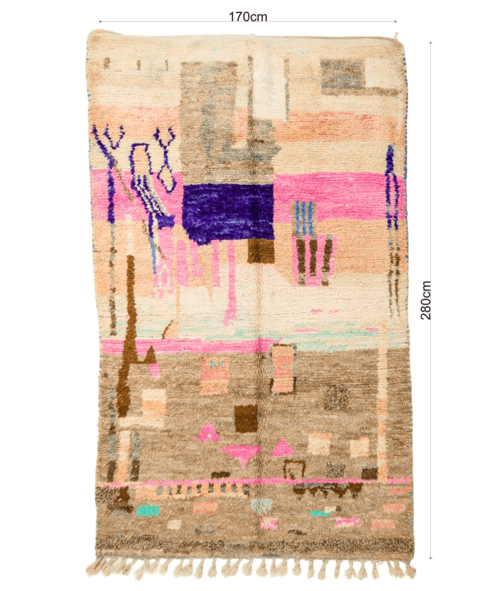 Beni Mguild Teppich beige - 170 x 280 cm