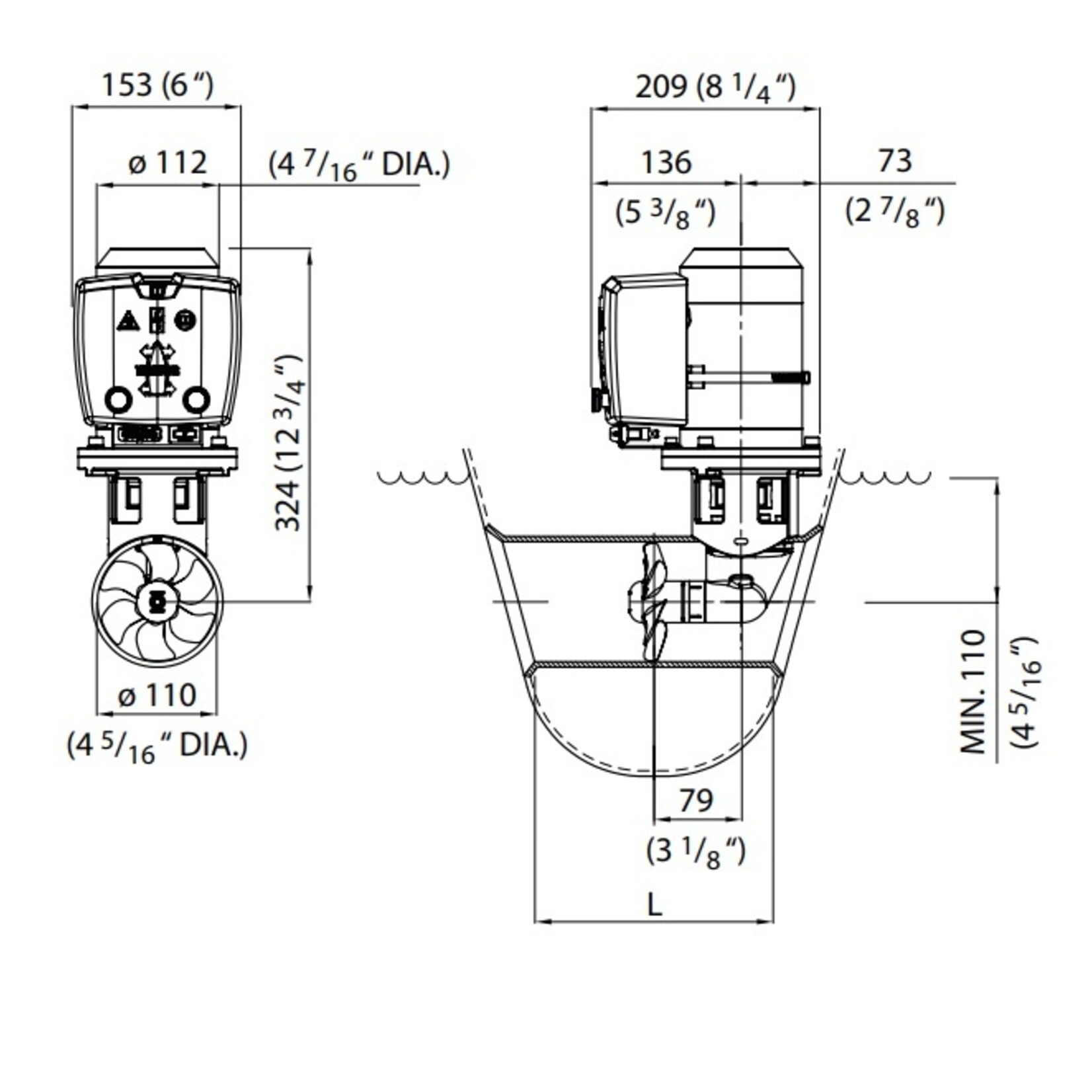 Vetus Ster strumieniowy Vetus 1,5kW