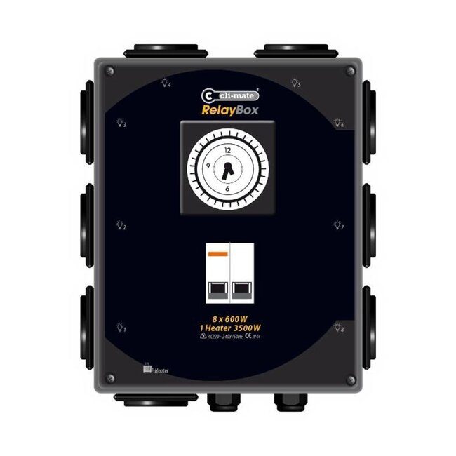 Cli-mate Relay Box 8 X 600W + Heater