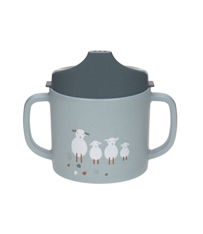 Lassig Sippy Cup PP/Cellulose Tiny Farmer Sheep/Goose, blue