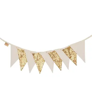 Moi Mili Moi Mili - Gold and beige  sequin garland