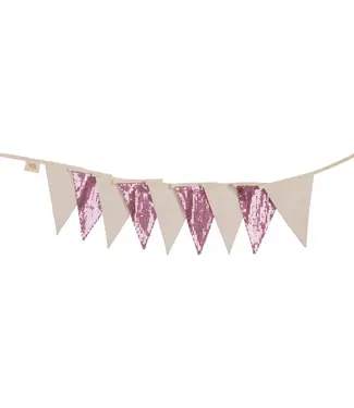 Moi Mili Moi Mili - Pink and beige sequin garland