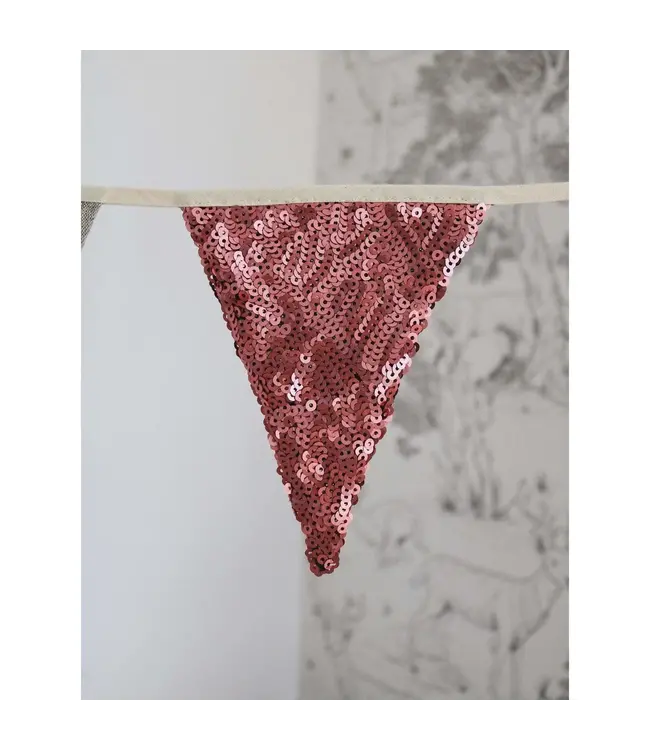 Moi Mili - Pink and grey sequin garland