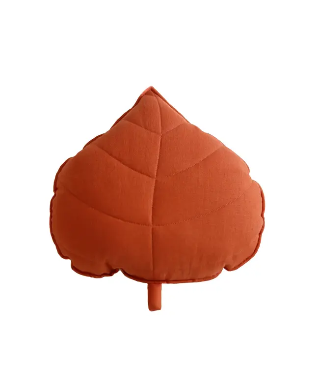 Moi Mili - Papaya linen leaf cushion