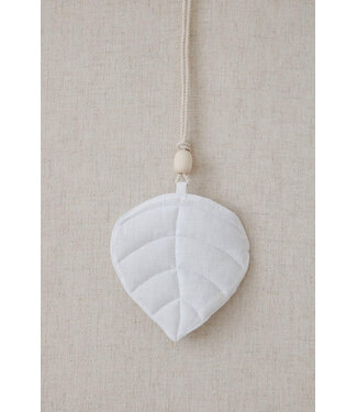 Moi Mili Moi Mili - Linen leaf pendant white