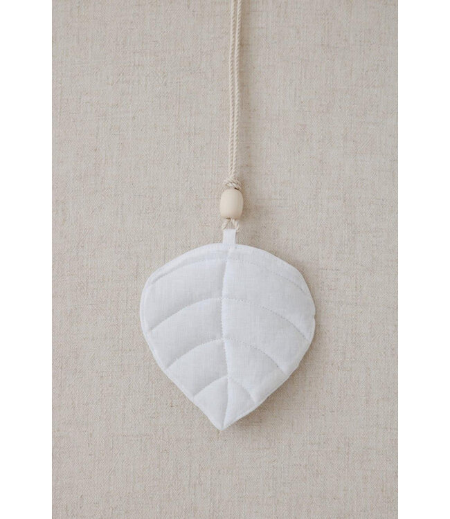 Moi Mili - Linen leaf pendant white
