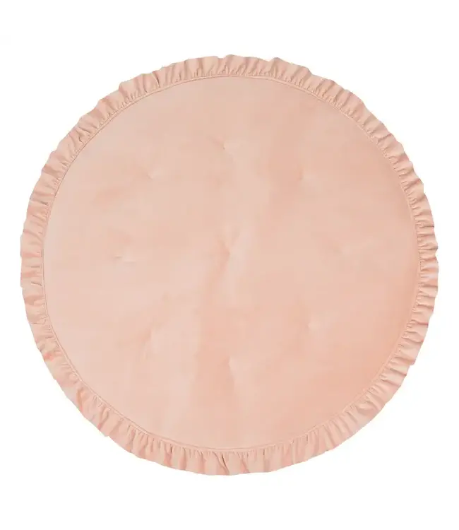 Moi Mili - Soft velvet mat with frill apricot