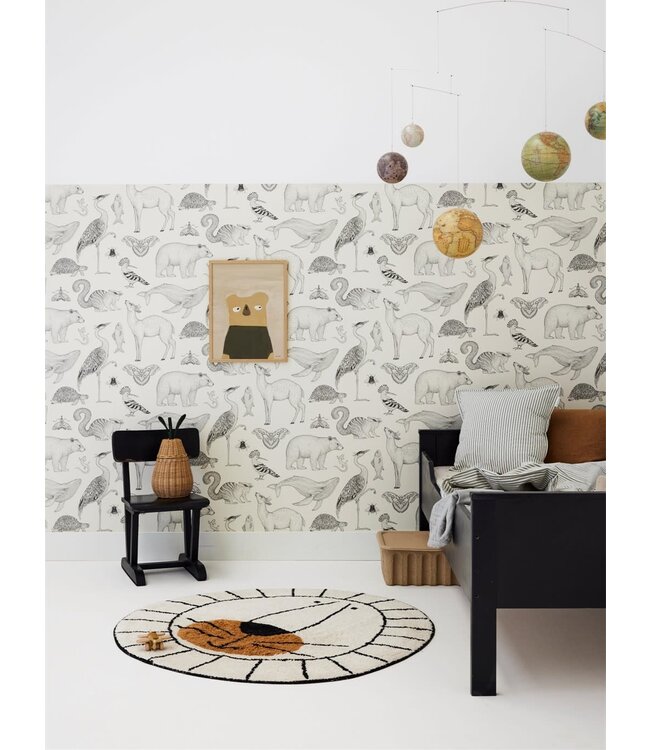 Tapis petit  Lion natural 100 rond