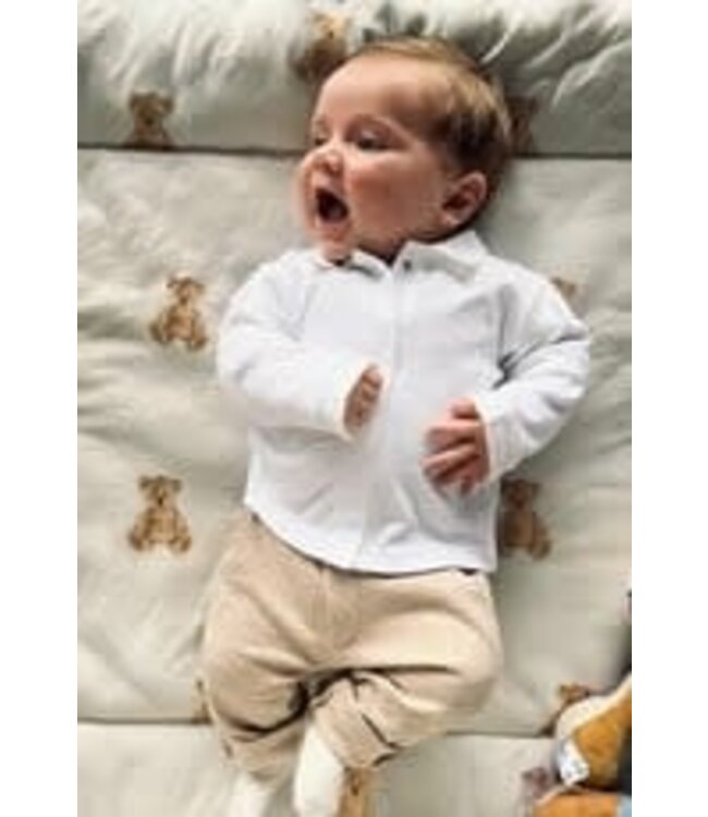 Poetree Kids - Baby Set wit Shirt & camel broekje