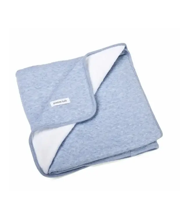 Poetree kids - Wiegdeken 80x100cm - Chevron denim blue