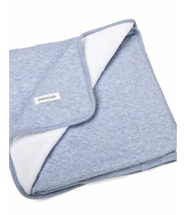 Poetree kids - Wiegdeken 80x100cm - Chevron denim blue