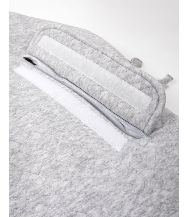 Poetree kids - Voetenzak/engelennestje 5-punts gordel - Chevron light grey melange