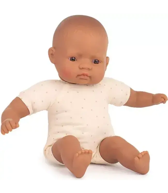 Miniland - Pop met stoffen lijfje Latijns-Amerikaans meisje/jongen 32 cm